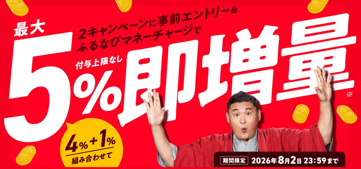 ふるなびマネーはじめてキャンペーン